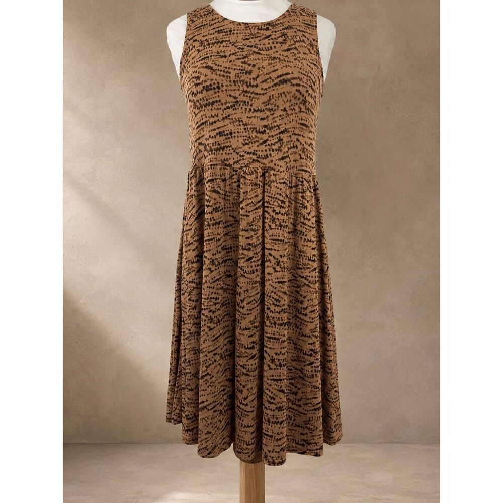 OLD NAVY Sz S dress Jersey summer dress Tan tie dye